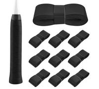 Lunaanda 10 Piezas Cinta de Agarre para Raquetas, Overgrips Padel, Overgrip Antideslizante Tenis, Cinta Mango Raqueta Badminton, Sobregrip Raqueta, para Raquetas de Tenis Y Bádminton (Negro)