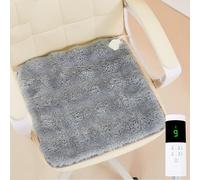 LUNAIZHUO Asiento Calefactable, Cojín de Asiento Calefaccionado, Fundas de Asiento Suaves y Calefactables, Almohadilla Térmica para Silla para Oficina, Hogar y Exteriores(Gray)
