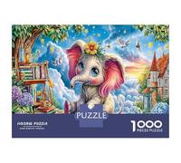 Lunalit Elefantes 1000 Pieza Castillos Cartón Resistente Rompecabezas Clásicos Adultos Niños Imposible Desafío Descompresión Idea De Regalo 70x50cm/1000pcs