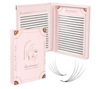 Lunamoon 4D Extensiones de Pestañas 960pcs Volumen Ruso Pestañas Premade Fans Lashes Prefabricados Cluster Pestañas Naturales Volumen Pestañas Racimo (4D-0.07-D, 8-15mm)