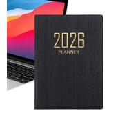 Lunaobrik Agenda 2026 de bolsillo para bolso, A7 Agenda para gestión del - Planificador de 365 días versión en inglés | para programación de objetivos, notas, escuela, universidad, negocios y trabajo