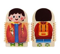 Lunaobrik Baschera para niños, tabla sensorial | Habilidades básicas para la vida Aprender Juguetes sensoriales - Aprende a vestir la actividad para los viajes en coche en avión, desarrollar