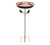 Lunaobrik Birdbaths for Outdoors, Metal Standing Garden Birdbath Bowl, Metal Decorative Bird Bath Feeder, Rust-Resistant, 32.28-Inch Tall for Porch Garden Backyard Yard Lawn