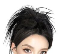 Lunaobrik Bollo de extensión de cabello, moño de pelo rizado | Elegante traje de fiesta elástico,Extensiones de cabello de cola de caballo, bollos desordenados naturales para niñas, salidas, ropa