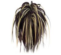 Lunaobrik Bollo de pelo rizado, peluca para el pelo de bollo | Elegante traje de peluca elástica | Bollos desordenados naturales, extensiones de pelo de cola de caballo para salir, vestido diario de
