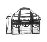 Lunaobrik Bolsa de viaje transparente para artículos de tocador | Bolsa de viaje transparente impermeable de PVC | Transparente para Estadio - Asas