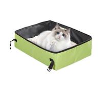 Lunaobrik Caja de Plegable, Cama de Gato Plegable - Viaje Cat Litter Case Oxford Tela Plegable Inodoro de Gato Portátil | Inodoro para Mascotas Impermeable a Prueba de