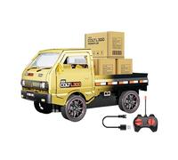 Lunaobrik Camiones teledirigidos | Vehículo De Juguete De Construcción Con Y Sonidos - Camiones De Juguete | Para Niños Y Niñas Juegos Al Aire Libre Correr Patio Navidad Y Cumpleaños