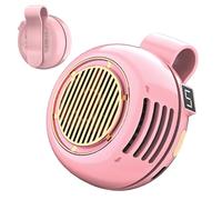 Lunaobrik Clip On Ventilator - Wiederaufladbarer Mini Ventilator 360 Grad Drehbar, Tragbarer Persönlicher Lüfter | Damenventilator Aus ABS Kunststoff Für Hals Taille Tisch Schlafzimmer Zuhause