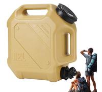 Lunaobrik Contenedor de agua para acampar,Jarras de agua para acampar | Tanque de de 12 litros con grifo Jarras de grandes - Cantina portátil del almacenamiento del ningunas fuentes de
