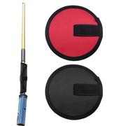 Lunaobrik Escudo de señuelo, fundas de señuelo de para caña | 2 protectores de tela - Soporte de gancho para agua dulce y salada, guantes de cebo, protección de caña, Rojo y negro., Consulte la