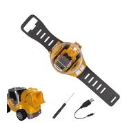 Lunaobrik Fernbedienung Bagger Uhr, Kleine RC -Auto Uhrenspielzeug - Racing Watch Car Toy - 2,4 GHz Langstrecken -Interaktive Fahrzeuge Spiel Mit USB -Ladung, Staubbedeckung Für Kinder Mädchen