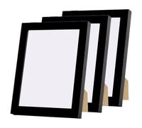 Lunaobrik Fotorahmen Für Die Wand,20x25 Cm Schwarzer Moderner Posterrahmen - 3-teiliges Set Schreibtisch-Bilderrahmen - Für Schlafzimmer, Büro, Zuhause, WG, Wohnung, Hochzeit, Party, Feiertag