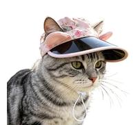 Lunaobrik Katzenhut | UV-Schutzkappen für Haustiere | Sonnenhut für Kleine Hunde | für Sommerausflüge, Strandausflüge, Reisen, Pendeln, Wanderungen, Campingausflüge, Spaziergänge,