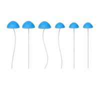 Lunaobrik Mini Mushrooms | 6 Pieces DIY Blue Resin Fairy Decoration | Mini Mushroom Garden Stakes | for Flower Pot Outdoor Courtyard Lawn Yard Floor Grave Site