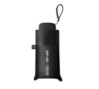 Lunaobrik Mini paraguas para bolso, sombrilla UV paraguas de viaje plegable compacto - paraguas de sol y lluvia, portátil compacto para mujer y hombre, Negro, riferimento alla descrizione