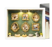 Lunaobrik Mini Picture Frames | Miniature Figurines Photo Album | Museum Silhouette Box,for Family Friends Men Women Home Indoor Office Study Activities