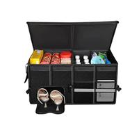 Lunaobrik Organisateur Et Rangement Pour SUV,Boîte Automobile Pliable Portable À Multi Compartiments Avec Poignées - Organisateur De Rangement Pour Voiture,Pour Camionnette, Road Trip, Camping,
