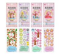 Lunaobrik Pegatinas 3D - 4 hojas de pegatinas decorativas apilables para pegar entre sí, pegatinas de reutilizables - para el diseño decorativo del hogar, el lugar de trabajo y el