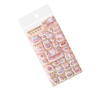 Lunaobrik Pegatinas de espuma 3D | Divertida decoración de animales de dibujos animados | Pegatinas de fieltro reutilizables para manualidades - para escuela, manualidades, álbumes de recortes