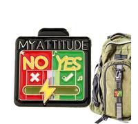 Lunaobrik Pin ', alfiler '- actitud que fluye el collar del pin,Joyas insignias 'o esmalte divertido, metal creativo sí y no decoraciones de ropa