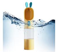 Lunaobrik Portátil para mascotas, agua portátil para perros, alimentador portátil para cachorros a prueba de fugas, suministros de contenedores de alimentos, para senderismo, aventuras al aire libre