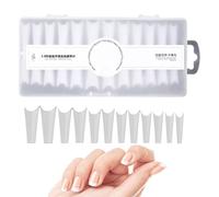 Lunaobrik Puntas de extensión de uñas acrílicas - 240 puntas acrílicas | 12 tamaños, puntas de uñas de media cobertura sin dejar rastro, kit de extensión de uñas con caja de almacenamiento para el