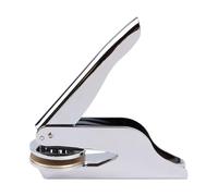 Lunaobrik Sello en relieve de papel - Grabador de biblioteca de metal | Sello de grabado de mano para diarios de bricolaje, sello personal para libros, tarjetas de visita, papel, sello