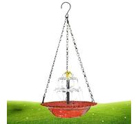 Lunaobrik Solar Bird Bath | Waterfall Aesthetic Large Bowl, Bird Bath with Solar Fountain,for Attracting Hummingbird Finch Butterfly Garden Backyard Porch Balcony Pond Pool