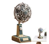 Lunaobrik Table Fan | 1800mAh USB Rechargeable 3 Speeds | Small Fans Portable | for Bedside Nightstand Desktop Tabletop Office Work Makeup Vanity Bathroom Dorm Home Travel Car