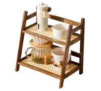 Lunaobrik Tassenhalter Für Die Küchentheke - Imitations-Rattan-Stil Präsentationsregal - Küchentresen Tassenständer,für Erwachsene Küche Zuhause Innenbereich Tischplatte Wohnheim Kaffeebar