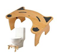 Lunaobrik Toilet Squat Stool Adult, Adjustable Squatting Non-Slip Footstool, 7 Inches Height Foldable Wooden Toilet Stool, for Adults Kids Elders Shower Bathroom Pooping