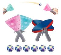 Lunaobrik Toss And Catch Ballspiel | Interaktive Sport Aktivität - mit Licht Interaktiven Schlägern und Fangtaschen - für Kinder, Erwachsene, Familienzusammenkunft, Park, Rasen, Indoor, Outdoor,