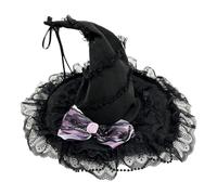 Lunaobrik Witch Hat for Women Comfortable, Wide Brim Gothic Costume Props