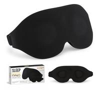 LunaOpulence Máscara para dormir 3D con bolsa de almacenamiento de viaje, máscara opaca para dormir, dormir de lado y viajes, espuma viscoelástica suave, correa ajustable, ajuste ligero y cómodo