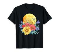 Lunar Bloom Ramo de Flores Silvestres Luna Llena Camiseta