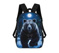 Lunar Guardian - Ethereal Winter Sentinel Under The Frosted Moon Mochila Escolar Impresa En 3D 17inch Mochila Escolar Infantil Mochilas De Viaje Mochila Informal De Moda Para Niños Y Estudiantes