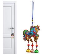 Lunar New Year Decor - Cotton Rope 34cm, Horse Pendant, Embroidered Charm | Tassel Bell Design, Festive Ornament For Car, Shop, Home, School, Office, Cafe, Bookstore, Living Room, Wall