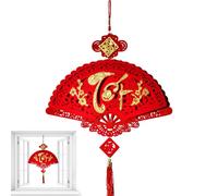 Lunar New Year Decorations - Chinese Good Luck Pendant 2026 - Spring Festival Red And Gold Wall Decorations Lunar New Year Hanging Charm For Home, Doorway, Office Car Door Wall Window Bookshelf Bedroo