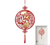 Lunar New Year Decorations - Year of Horse Vietnamese, Chinese Good Luck Pendant 2026, Spring Festival Red and Gold Wall Decoration | For Home Office Car Door Wall Window Bookshelf Bedroom