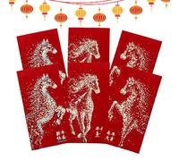 Lunar New Year Envelopes - Chinese Money Envelopes | Horse Money Holder | Chinese New Year 2026 Hong Bao For Spring Festival Holiday Wedding Business Celebration Kids Adults Home Office Travel