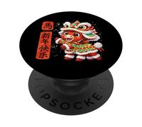 Lunar New Year Happy Chinese New Year of The Horse PopSockets PopGrip Adhesivo