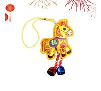 Lunar New Year Horse Ornament - Imitation Embroidery Seasonal Decoration,Spring Festival Fragrant Bag,for Home Decorators Office Staircase Wall Garden Backyard Study Bedroom Cars Wallets