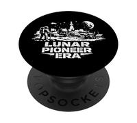 Lunar Pioneer, Primer asentamiento Lunar, Frontera Espacial Humana PopSockets PopGrip Adhesivo
