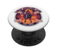 Lunar Rebellion Club Fictional 2026 Diseño de Caballo de Fuego PopSockets PopGrip Adhesivo
