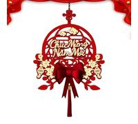 Lunar Tet Celebration Ornaments - Traditional Holiday Decor for Cultural Events | Polyester Textile with Cardboard Details, Wall Hanging Accessories, Seasonal Styling Pieces 26.77x14.17 in