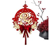 Lunar Tet Celebration Ornaments - Traditional Holiday Decor for Cultural Events | Polyester Textile with Cardboard Details, Wall Hanging Accessories, Seasonal Styling Pieces 26.77x14.17 in