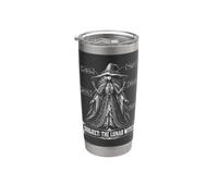Lunar Witch Anatomy Chart Dark Fantasy Muñeca de cuatro brazos Gamer Vaso térmico de acero inoxidable de doble pared