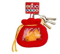 Lunar Year Money Bag, Chinese Style Koi Money Bag, Decorative Lunar Year Colgante Backpack Charm Money Bag, Fortune Bag for Lunar Year, Koi Fortune Bag, Chinese Money Bag Pendant, rojo, Se référer au