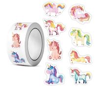 LunarCharm 500 pegatinas redondas de unicornio, pegatinas de recompensa de unicornio, pegatinas redondas con unicornios, pegatinas de animales para niños